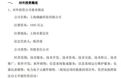 儲(chǔ)融檢測(cè)戰(zhàn)略布局新領(lǐng)域 擬投資千萬(wàn)設(shè)立上海儲(chǔ)融科技，聚焦電力電子元器件銷售